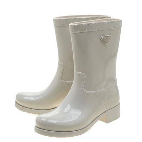 prada neoprene white|White Rubber booties .